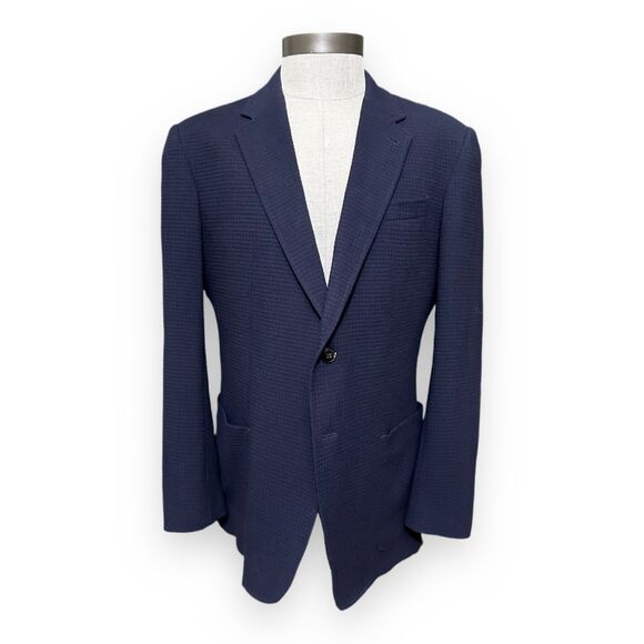 Armani Collezioni Single-Breasted Technical Waffle-Knit Jacket 42R Pre-ICON D/C - Picture 1 of 16